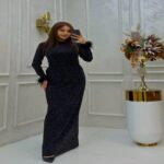 Taşlı Elbise Full Likra
